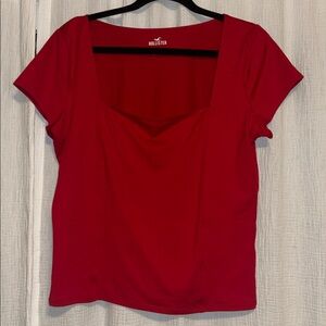 Hollister Bold Red Square Neck Tee